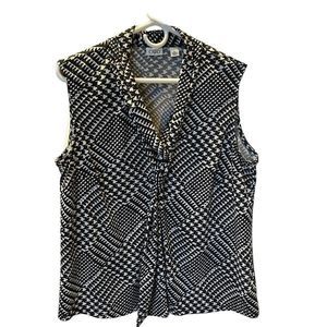 Cato Black and White Patterned Blouse